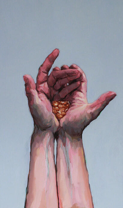 magic beans, oil on canvas, 2023