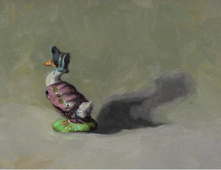 falsehood, oil on paper, 2021